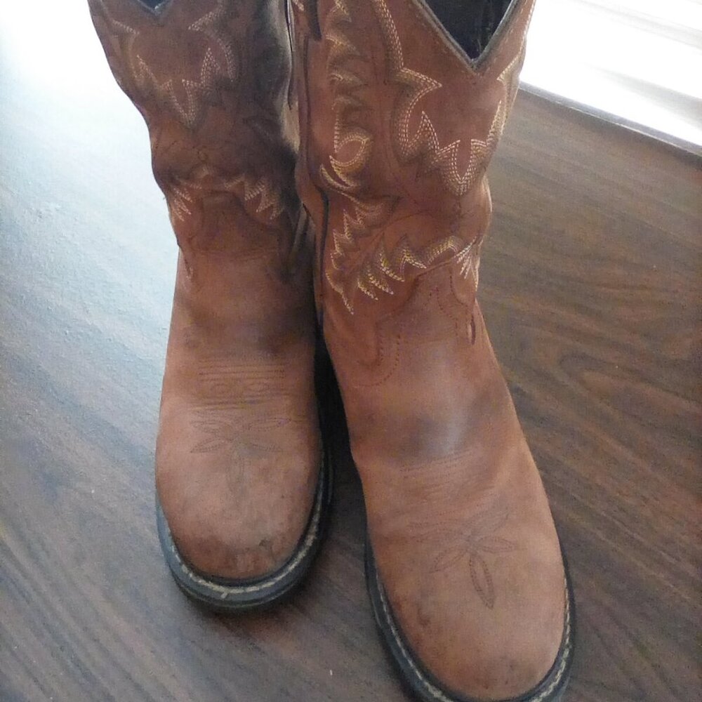 Mens Tony Lama Brown TLX Western Boots (TW1019) SZ 8EE - Picture 6 of 11